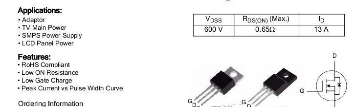 IPS场效应管ITP13N60A|TO-220F封装|现货供应IPS全系列场效应管