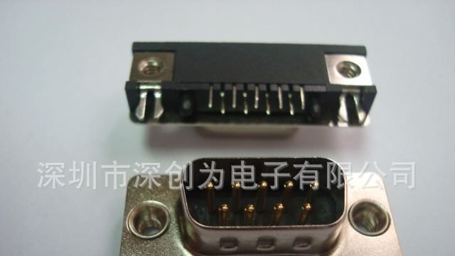 DR9公头 直角90度 电脑连接器 超薄9针