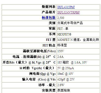 IRFL4315PBF全新进口原装