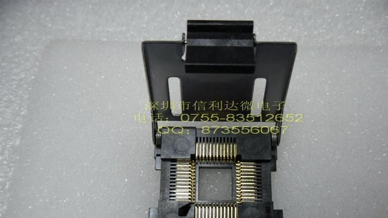优势供应各类IC烧录座PLCC-48 PLCC48 带铁盖不带PBC板测试座