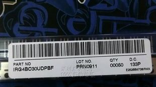 IRG4BC30UD/G4BC30UD 晶体管 IGBT TO-220 每管50 全新原装