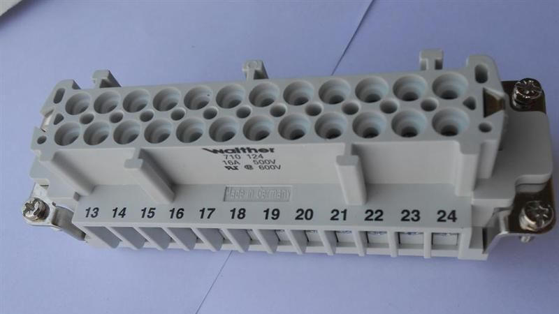 供应德国walther重载连接器，24点接头，插头