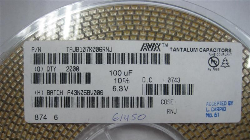 供应AVX 贴片钽电容 7361 680UF 687K 10V V型