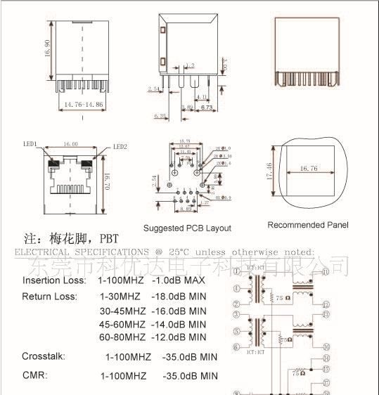 供应RJ45接口插座