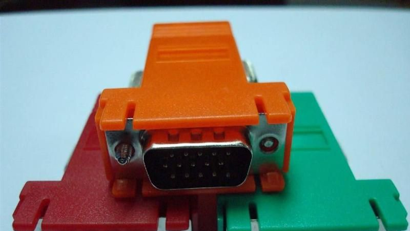 供应兴开泰rj45转vga，vga to rj45电脑转接头