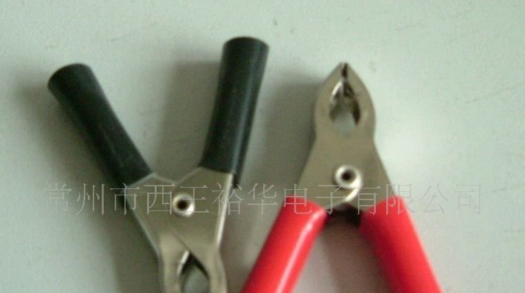 供应尖头带护套鳄鱼夹