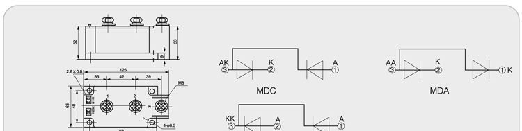 普通整流管模块MDC800A