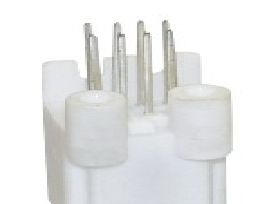 厂家供应：汽车连接器8位8孔8针白色针座直针焊板胶壳接插件