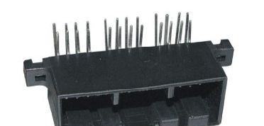 厂家供应：汽车连接器24位24针24孔黑色弯针针座护套胶壳接插件