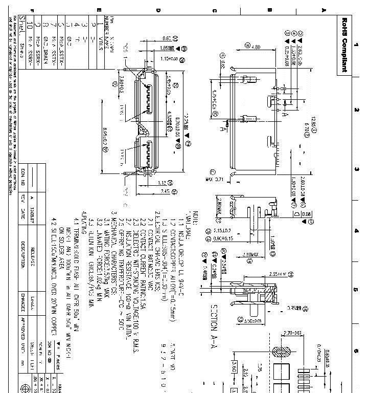 Micro USB3.0 BF DIP连接器插座