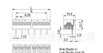 供应HB825接线端子台  8.25间距靠背栅栏式端子