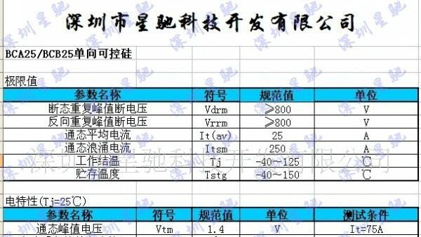 供应BCA25-800B单向绝缘可控硅