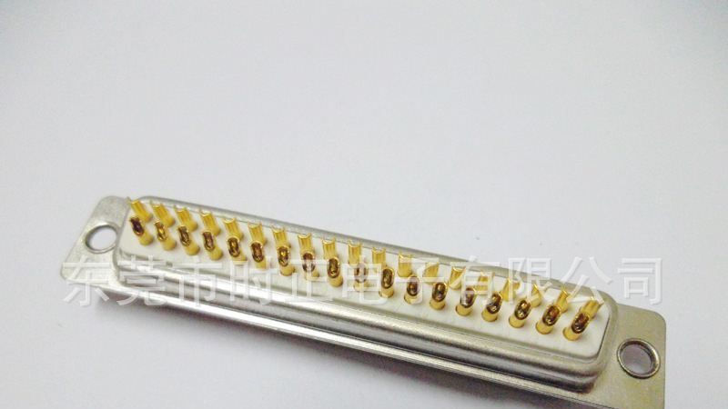 D-SUB连接器DB37焊线式车针接插件公座母座