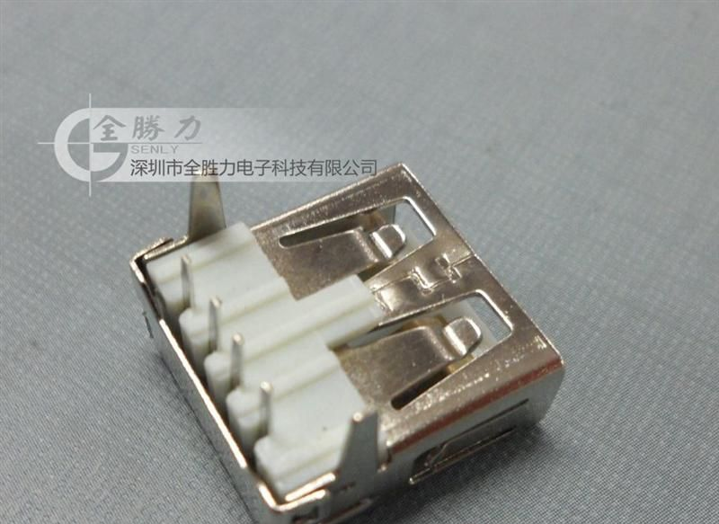 热卖USB连接器 AF90度插板直边直脚 2.0连接器 usb af