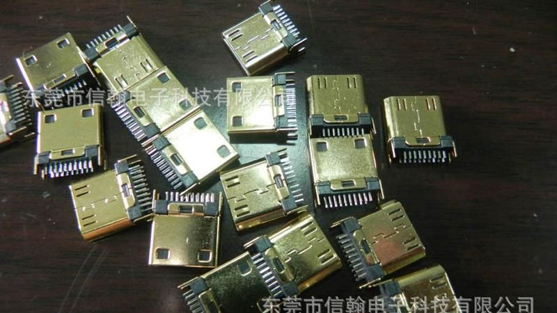 mini hdmi焊1.0PCB板连接器 HDMI C TYPE连接器 hdmi c连接器