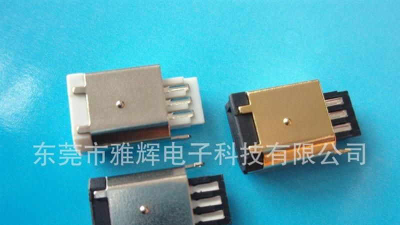 1394 6Ppin 180度 短体焊线公头 连接器