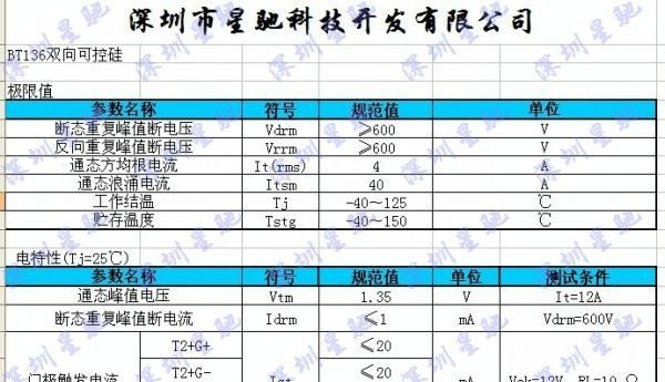 供应BT136s-600E贴片双向可控硅 TO-252贴片封装