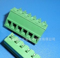批发接线式插座3.81接线端子，6P母座，开闭口6P公座，电脑连接器