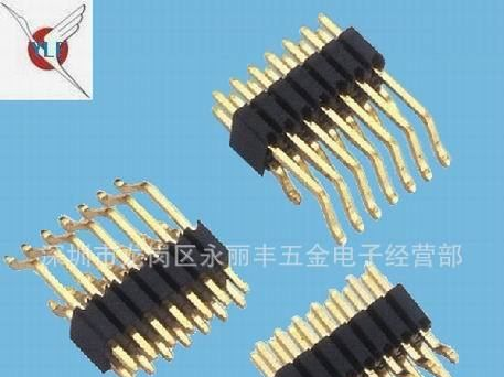 2.0mm 单排 弯排针，单塑，适用于玩具、音响
