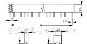 供应2.0mm 排母（单排、双排、贴片、弯排母）