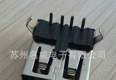 工厂直供无卷边DIP型USB 插座