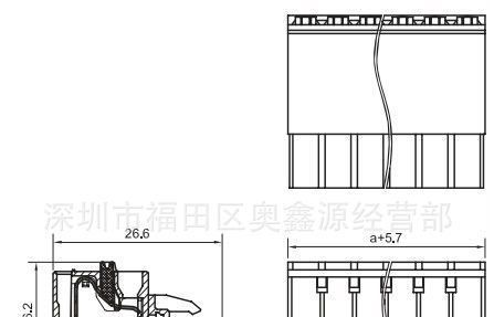 YC040-5.0/5.08按键式插拔式接线端子台 端子排 连接器