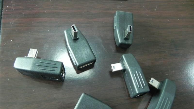 MINI USB公头转USB母头  USB折弯转接头 多功能usb转接头