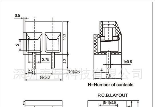 供应程控机、报警器连接端子、螺钉式126VPCB接线端子、端子台柱
