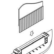 1.0间距带锁扁平连接器