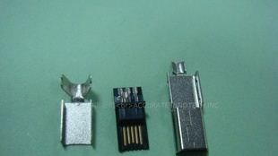 厂家直家MINI USB 5PIN公座三件式连接器/V3手机插头