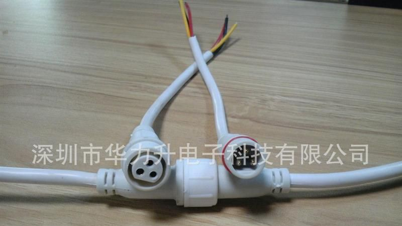 厂家供应LED防水插头LED防水线 LED连接器 LED公母插头