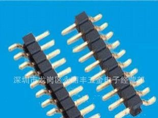 排针排母,2.54mm 单排 双面 卧贴排针, led排针