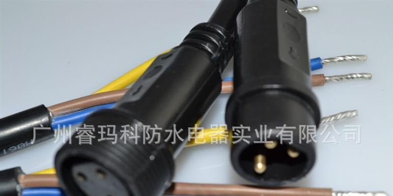供应4芯0.75平方大功率景观灯防水接头，太阳能专用防水线