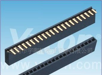 1.27mm 间距排母 单排 90度 （2K起订）