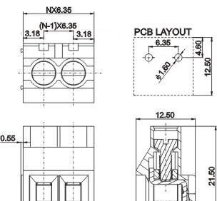供应300V，30A接线端子，温州PCB接线端子，PA66尼龙端子，铜方块