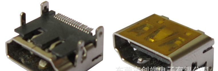 HDMI 19P 二排针插板连接器