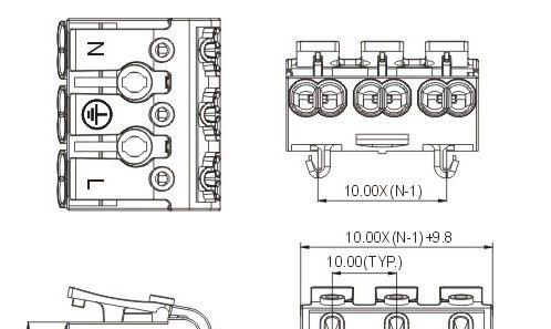 供应五位端子，白色弹簧式端子，LED电源接线端子，深圳923款式