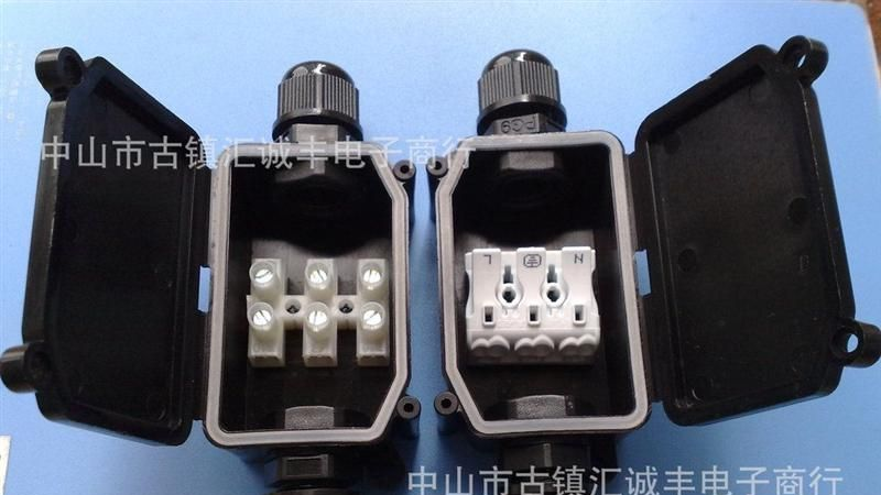 供应防水接线盒B703(IP65)配P02-3P欧式端子台、923推插接线端子