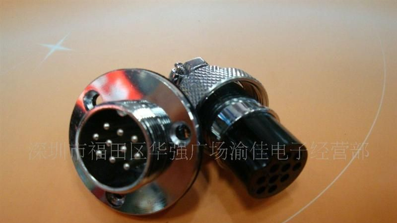 FD20-10芯航空插头插座 10信号电缆连接器 10P电源插头