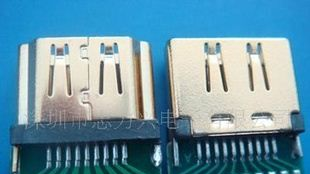 供应HDMI19P/F带PCB板 HDMI母头镀镍