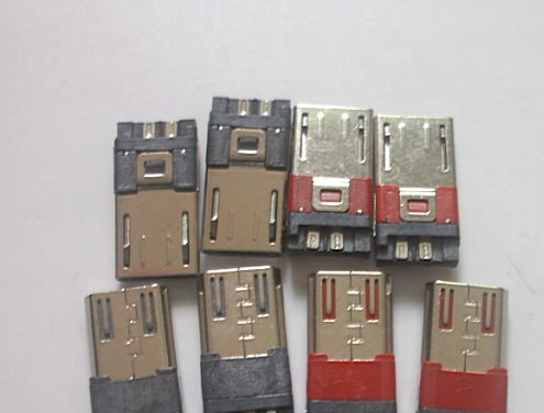 USB连接器/Micro 5PIN超薄公头/V8带弹片/HTC/三星专用连接器