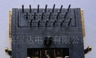 供应HDMI三排针DIP插板式镀金镀镍母座
