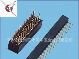 【深圳永丽丰】1.0mm H2.1mm  单 双排 180度DIP  排母