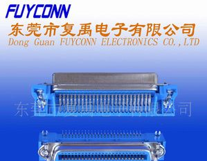 RJ21 DDK  57（CN)）系列-90度50母锁合3.9Z字片三角片附耳连接器