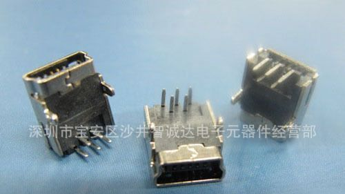 USB连接器/厂家直销USB连接器/迷你5P两脚/MINI5P两脚