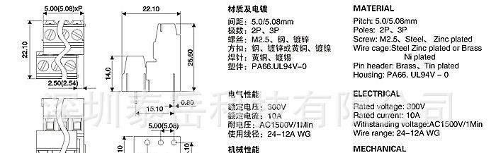 供应128B螺钉式PCB连接端子／电梯安防接线端子／江门接线端子台