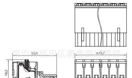 YC050-508按键式插拔式接线端子台 端子排 连接器