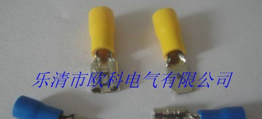 供应母预绝缘接头 FDD2-250 插片型铜端子 250绝缘铜线鼻子
