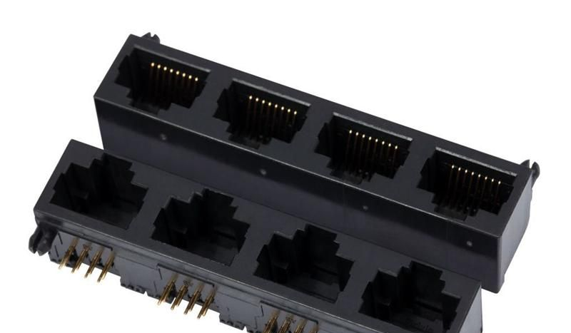 供应RJ45插座 56系列 8P8CS 非屏蔽 4胞（4口）