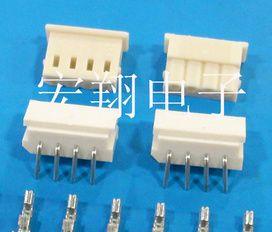 5264、2.5mm米黄色胶壳，弯针座，端子，条形连接器，接插件